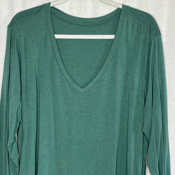 Universal Standard‎ Long Sleeve V Neck Shirt Deep Sea Green Medium READ DETAILS - Picture 4 of 11